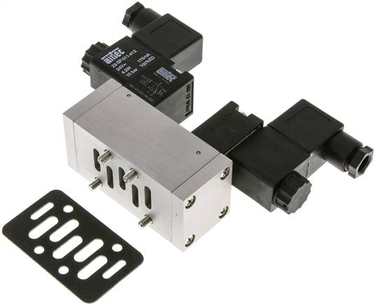 ISO-Ventil (Größe 1), 5/3-Wege Mittelstellung entlüftet, 12 V=