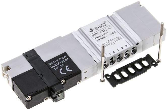Magnetventil für S1V, 5/3-Wege (Mittelstellung geschlossen) Typ SVM 5312-C