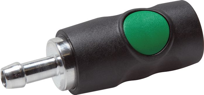 Sicherheits-Druckknopfkupplung (NW7,2), 6 (1/4")mm Schl., Kunststoff