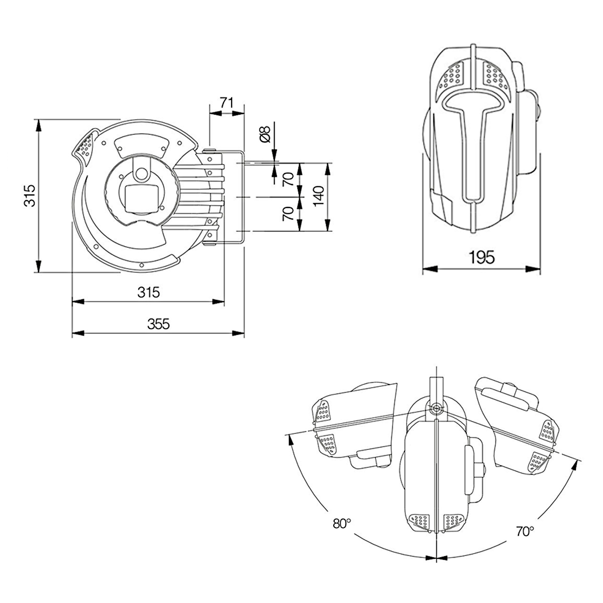 FAIRAIR Industrie-Schlauchaufroller PU 8x12 mm, 12 m, SR-PU-0812, mit SSK und Nippel, FA50002