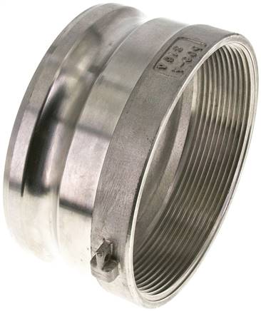 Kamlock-Stecker (A) NPT 5"(IG), Edelstahl (1.4408)