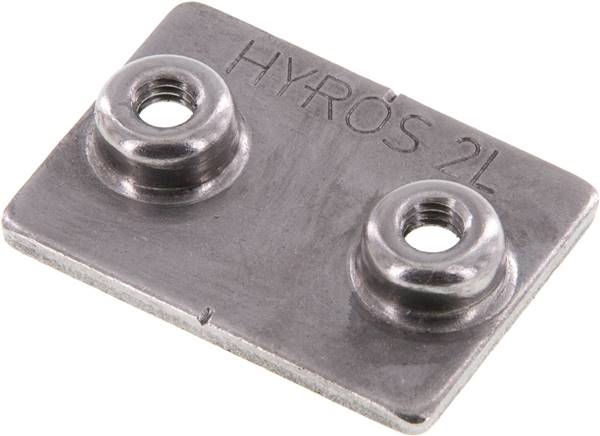 Anschweißplatte, Stahl blank, Baugröße 2, leichte Baureihe