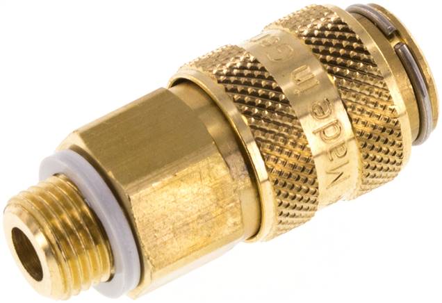 Schnellkupplung (NW5) G 1/8"(AG), Messing, für Stecker beidseitig absperrend