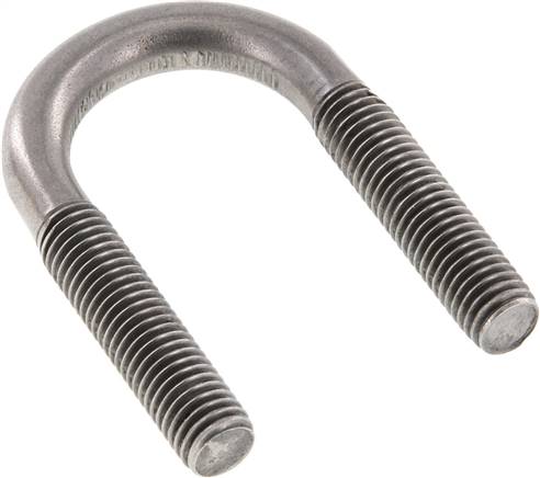 Rundstahlbügel, M 10, 25 - 26,9mm, 1.4301