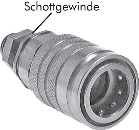Schott-Steckkupplung ISO7241-1A, Muffe Baugr.6, 20 S (M30x2)