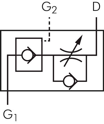 Drosselrückschlagventil G 3/8"-10mm, entsperrbares Rückschlagventil