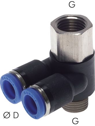 Y-Winkel-Steckanschluss, I/A G 1/2"-12mm, IQS-Standard