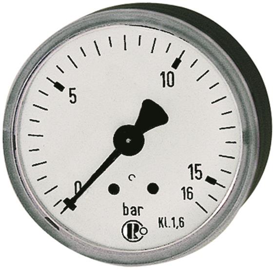 Standardmanometer / G1/4 rück. / 63 mm 0 - 10 bar / Stahlblechgehäuse 101839