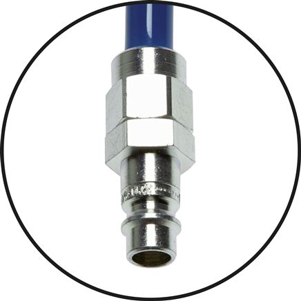 Cejn-PUR-Spiralschlauch 10 x 6,5mm m. Kupplung, 4,0 mtr