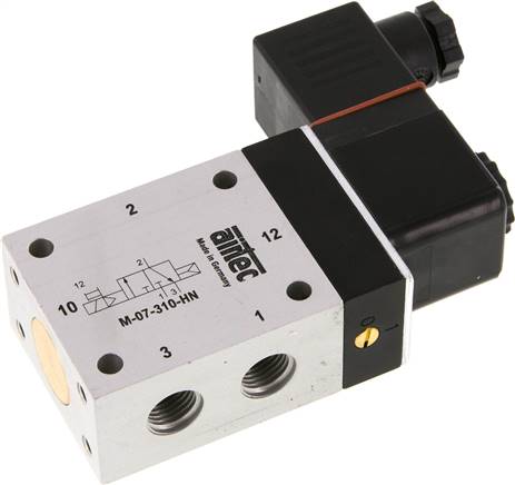 3/2-Wege Magnetventil, G 1/4", Luftfederrückstellung (NC), 24 V= (ATEX), Versorgung aus eigensicheren Stromkreisen