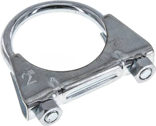 Bügelschelle komplett, 50mm, Stahl verzinkt