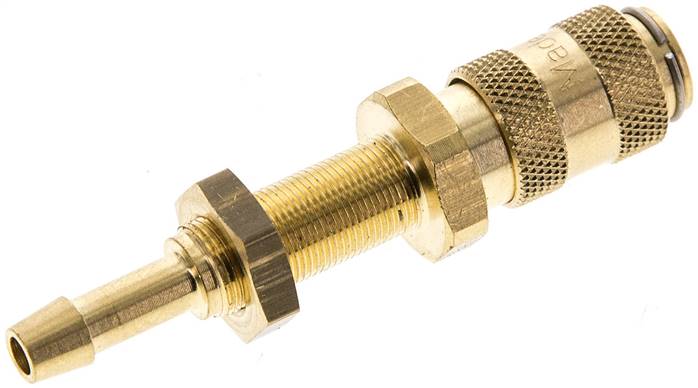 Schott-Schnellkupplung (NW2,7) 4mm Schlauch, Messing