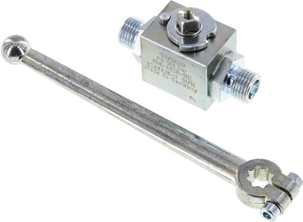 Hochdruck-Kugelhahn, Stahl, 8 S (M16x1,5), 0 bis 500bar