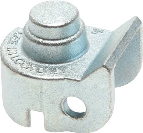 Kombigriff Größe 2, Schlossadapter zum Abschließen der Flachstahlgriffe, 6 mm Bo