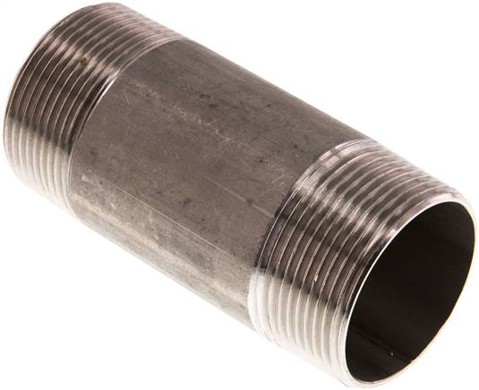 Rohrdoppelnippel R 1-1/2"-100mm, 1.4571