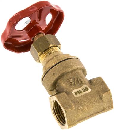 Muffen-Absperrschieber, Messing, G 3/8", PN 20