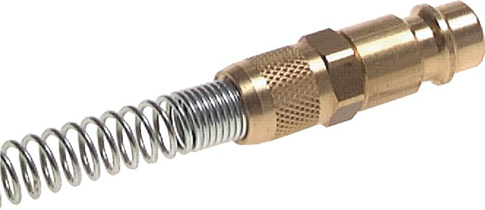 Kupplungsstecker (NW7,2) 6x4mm Schlauch m. Knickschutz, schwenkbar, Stahl gehärtet