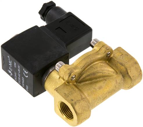 2/2-Wege Messing-Magnetventil G 3/8" 12 V= Eco (NC), Dichtung FKM