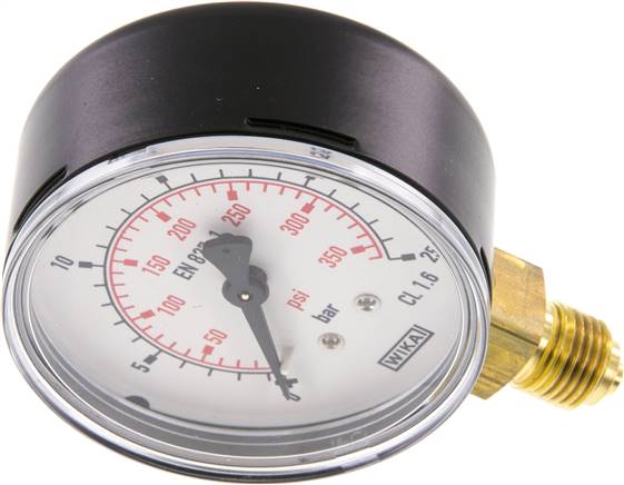 Manometer senkrecht (ST/Ms), 63mm, 0 - 25 bar, G 1/4"