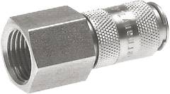 Schnellkupplung (NW2,7) M 5(IG), Edelstahl, für Stecker beidseitig absperrend