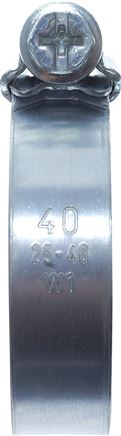 12mm Schlauchschelle 25 - 40mm, Stahl verzinkt (W1) (IDEAL)