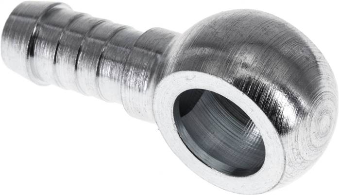 Schlauchnippel 16mm Ring, 11 - 12mm, Stahl verzinkt