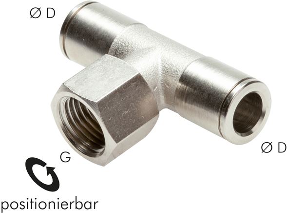 T-Steckanschluss, Innengew. G 1/4"-6mm, IQS-MSV (Standard)