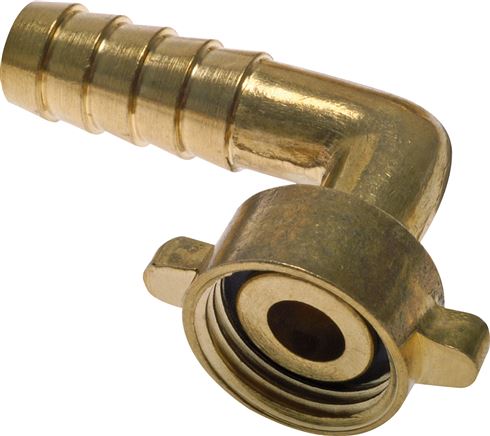 2/3-Schlauchtülle, mit Mutter G 1/2"-10mm, Winkel 90°