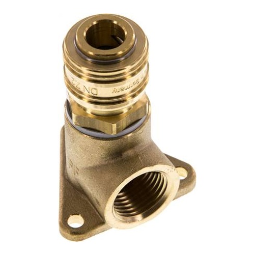 Presa a muro con attacco rapido, G 1/2", ottone