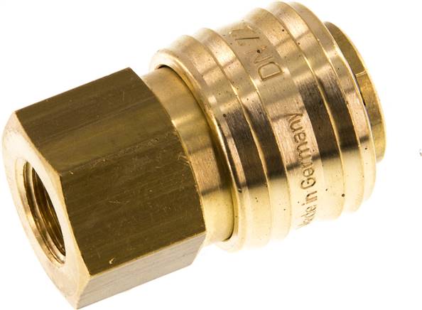 Schnellkupplung (NW7,2) G 1/4"(IG), Messing, für Stecker beidseitig absperrend