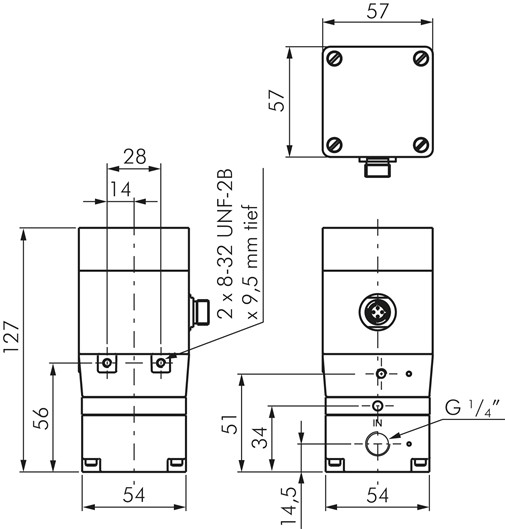 Proportionaldruckregler G 1/4",0 - 4 bar,4 - 20 mA, Standard