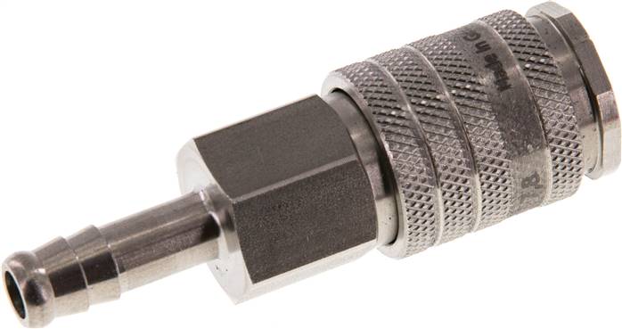 Schnellkupplung (NW7,2) 8 (5/16")mm Schlauch, Edelstahl, mit Kugelverriegelung