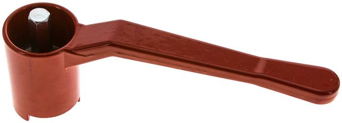 Kombigriff-rot, Größe 6, Lang (Aluminium lackiert)