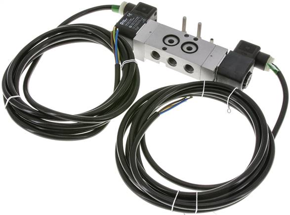 NAMUR-Magnetventil, 5/2-Wege (Impulsventil), G 1/4", 24 V= (ATEX), mit 3m Kabel