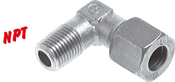 Winkel-Schneidringverschraub. NPT 1/2"-16 S (M24x1,5), Stahl verzinkt