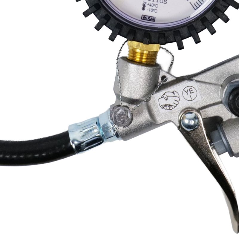 Pistola gonfiaggio pneumatici - CALIBRATO con tubo da 37 cm + set di adattatori da 4 pezzi | Vincitore qualità-prezzo