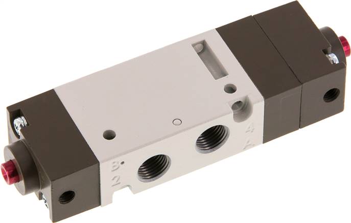 5/3-Wege Pneumatikventil, G 1/8" (Pilot M5), Mittelstellung geschlossen