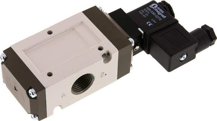 3/2-Wege Magnetventil, G 1/2", Federrückstellung (NO), 24 V AC