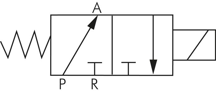 3/2-Wege Vakuumventil (NC), G 1/2", -0,9 bis 6bar, 230 V AC