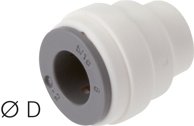 Verschlusskappe für 10mm Schläuche, IQS-LE (EPDM-Dichtung)
