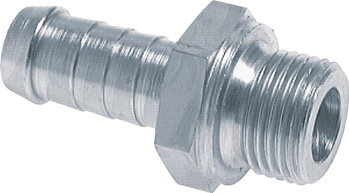 Schlauchnippel G 3/8" AG (Dichtkante), 7 - 8mm