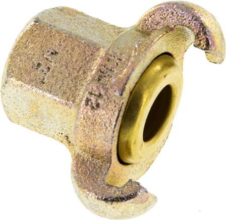 Kompressorkupplung Rp 1/2"(IG), Stahl verzinkt, Dichtung Messing