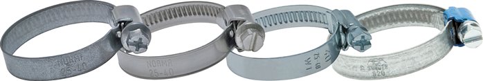 9mm Schlauchschelle 40 - 60mm, Stahl verzinkt (W1) (ABA)