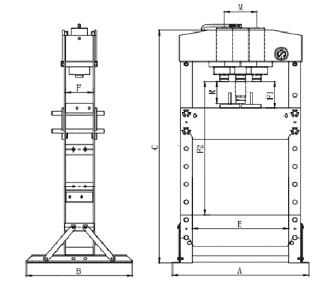Chicago Pneumatic 50 T. WERKBANKPRESSE PREMIUM CP86500