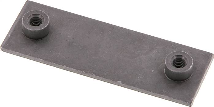 Anschweißplatte, Stahl blank, Baugröße 6, leichte Baureihe