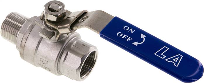 Edelstahl-Kugelhahn, Eco-Line leicht, R 3/4" / Rp 3/4", 0 bis 63bar