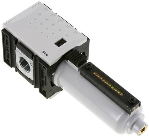 FUTURA Aktivkohlefilter G 3/8", Futura 1, Metallbehälter mit Sichtrohr