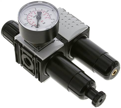 FUTURA Wartungseinheit, 2-tlg., G 1/4", 0,5 - 8 bar, Baur.0, Metallbehälter