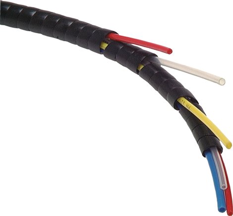 Bündelspirale 16x19mm schwarz, PE(geschnitten), 18 - 100mm