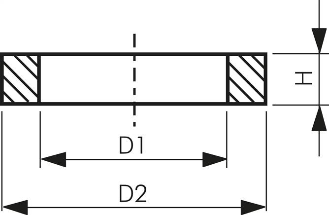 Dichtring aus PTFE für Gewinde G 1"